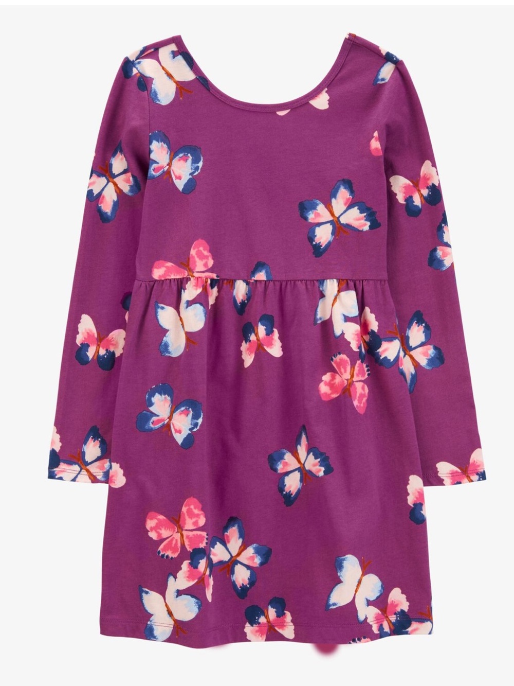 Carter’s Girls' Butterfly Print Long Sleeve Dress
